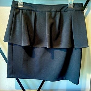 NWT Black Peplum Mini Skirt